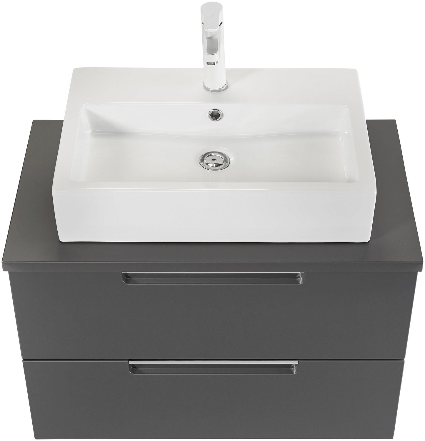 “Malibu” Washbasin Graphite 80x47 cm from Welltime