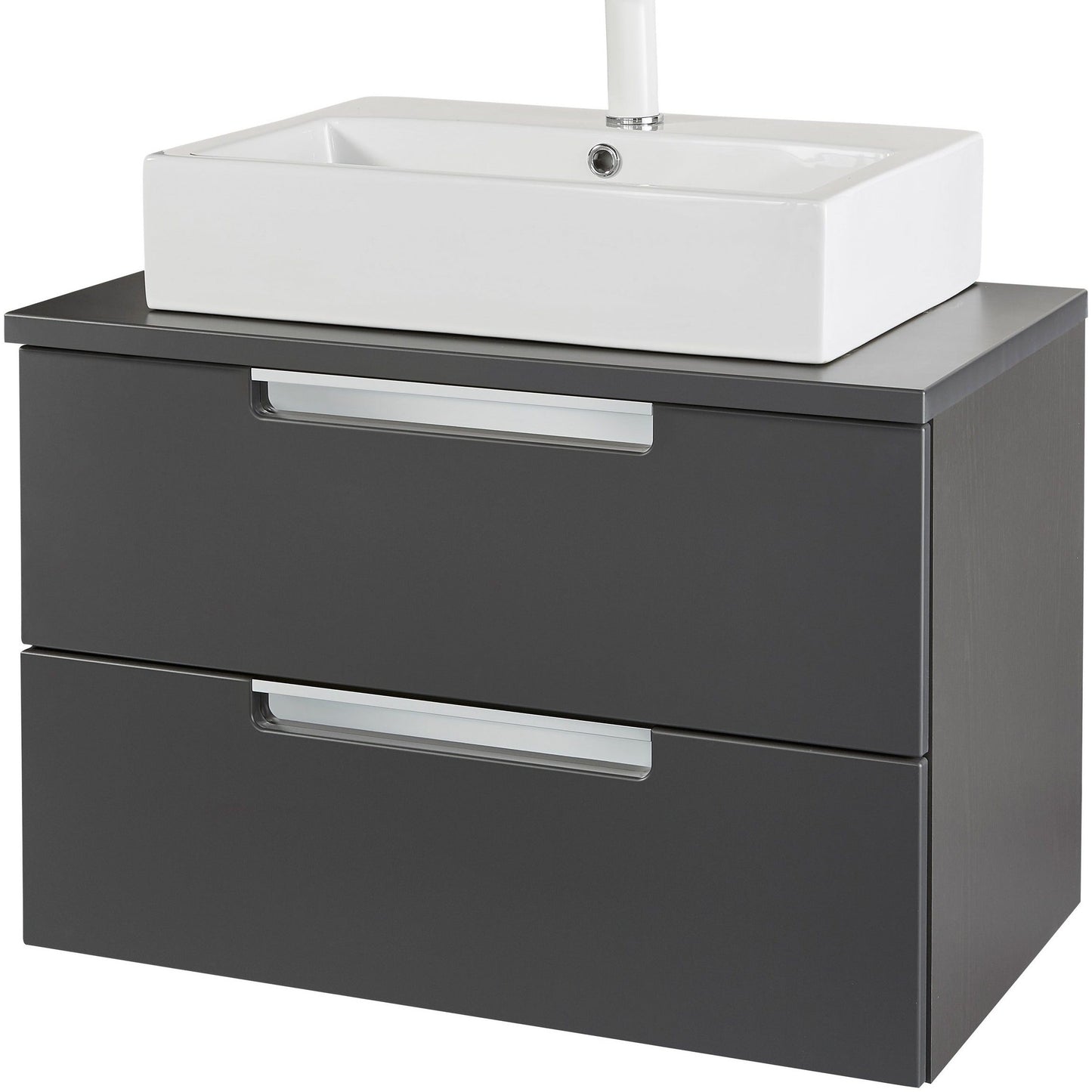 “Malibu” Washbasin Graphite 80x47 cm from Welltime