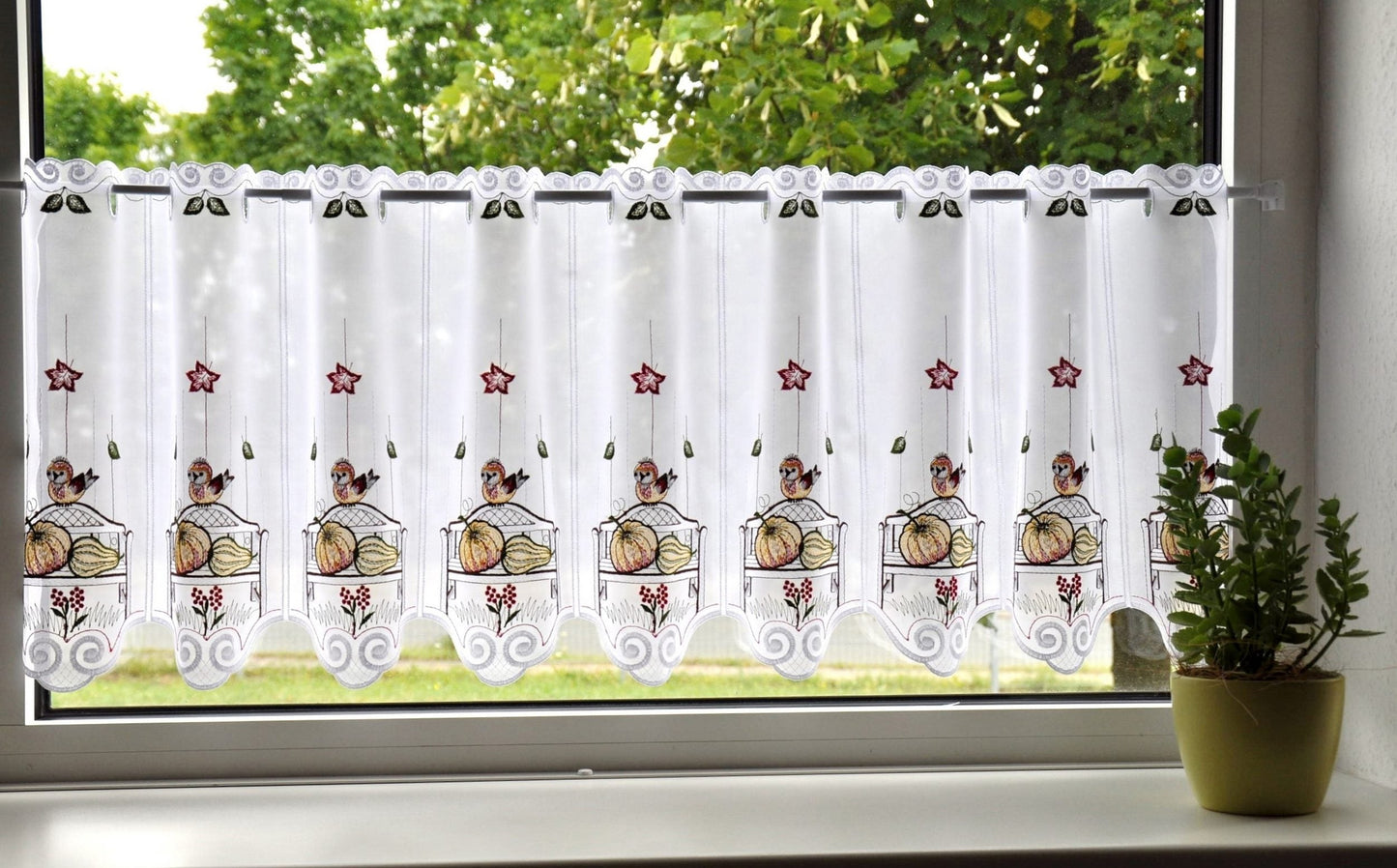 “Autumn” Panel Curtain from Stickereien Plauen