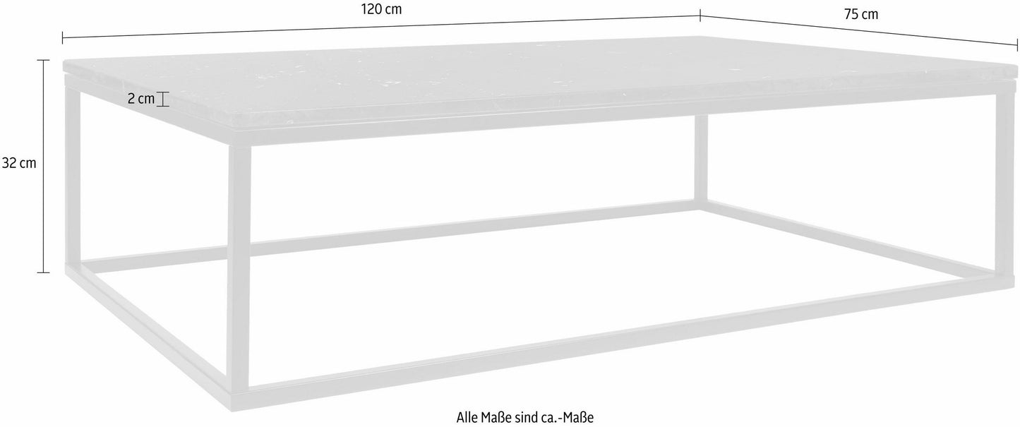 "Prarie" Coffee Table, with Black Marble by TemaHome