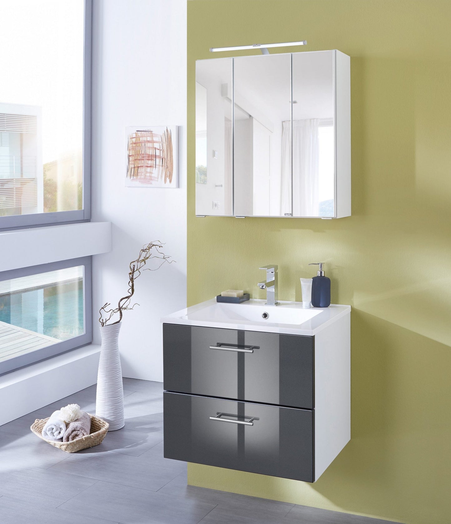 "Trento" Washbasin 60x47 cm black from HELD MÖBEL