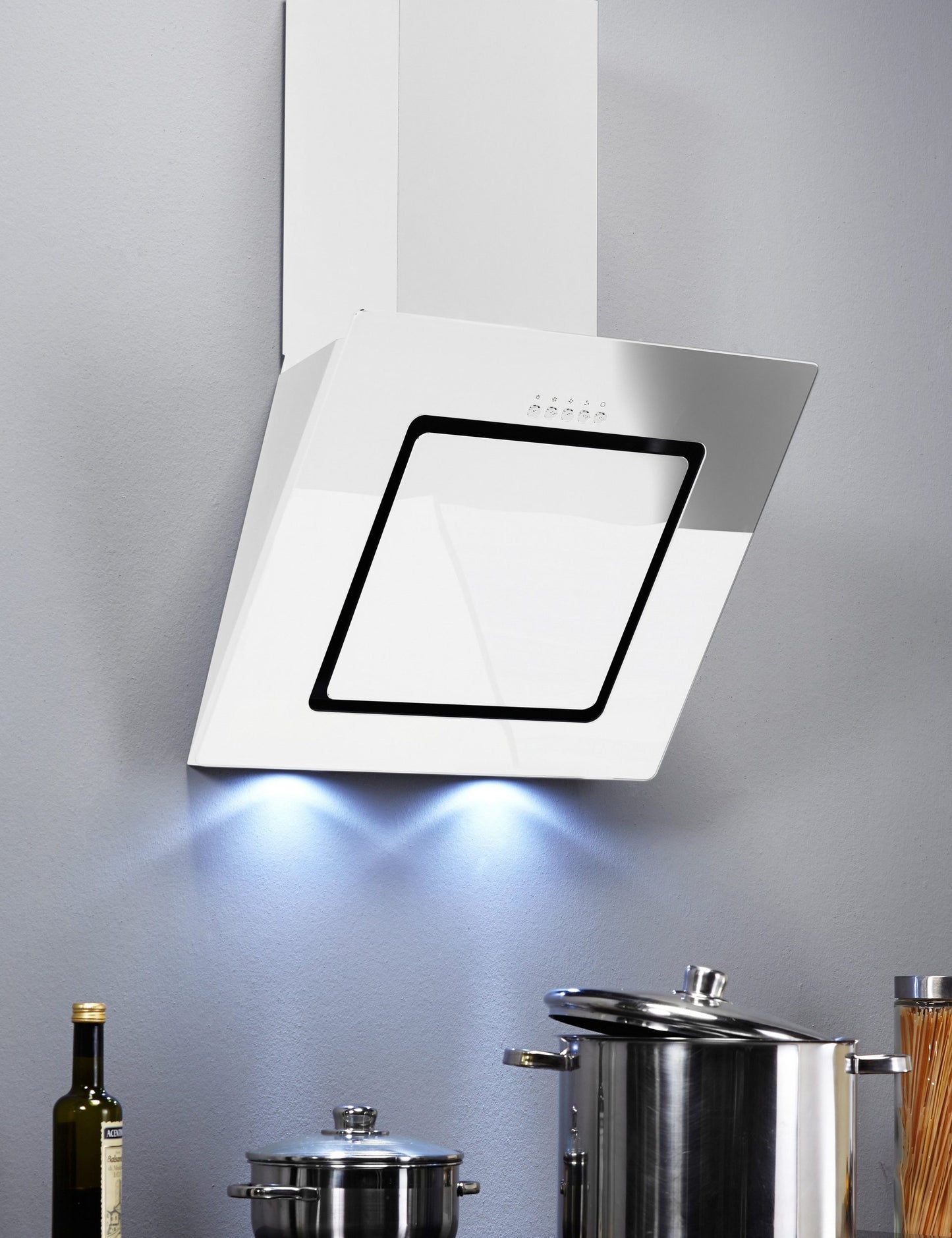 Sloped Extractor Hood, White, CH 22010 WBZ, 60 cm