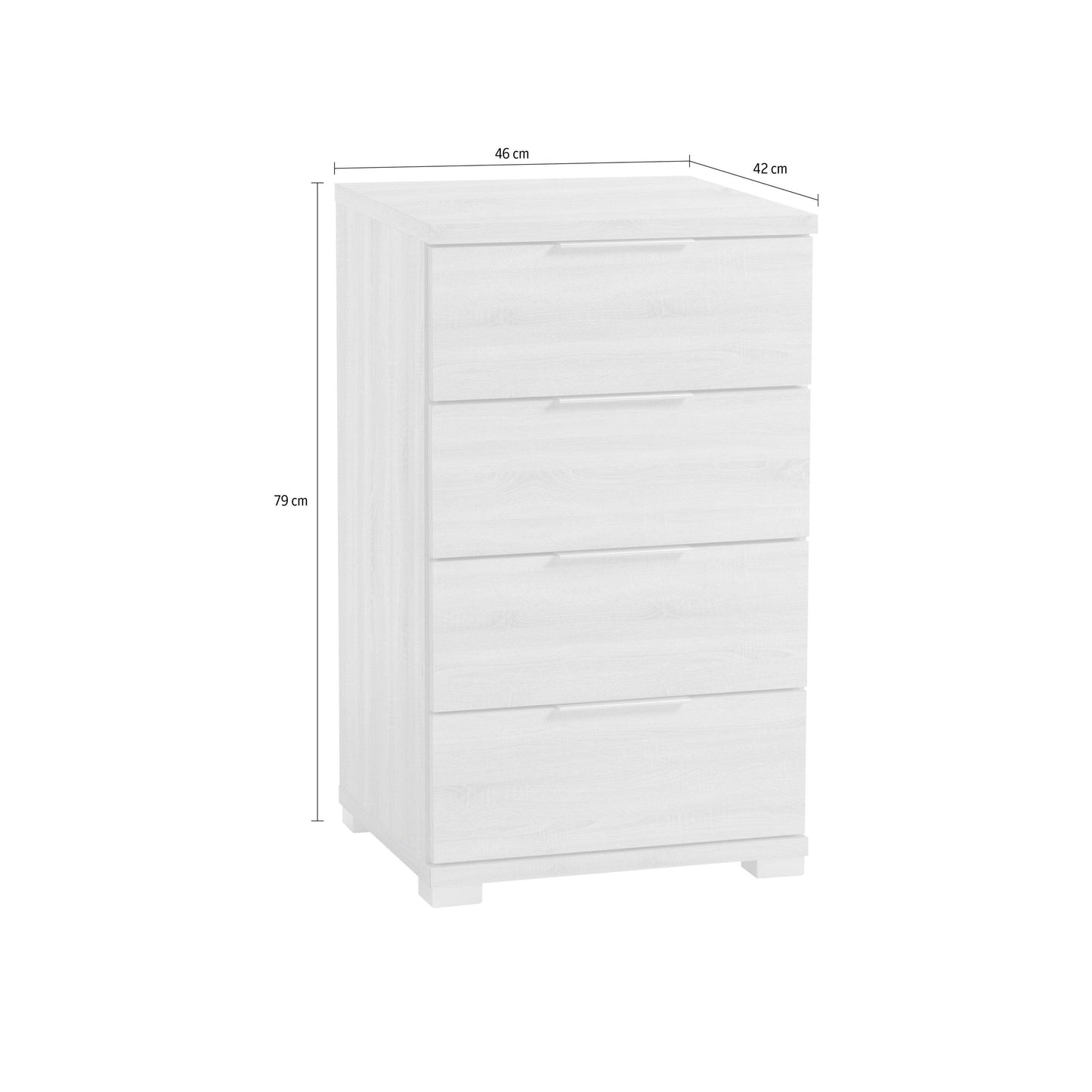 Bedside Chest of 4 drawers from Schlafkontor