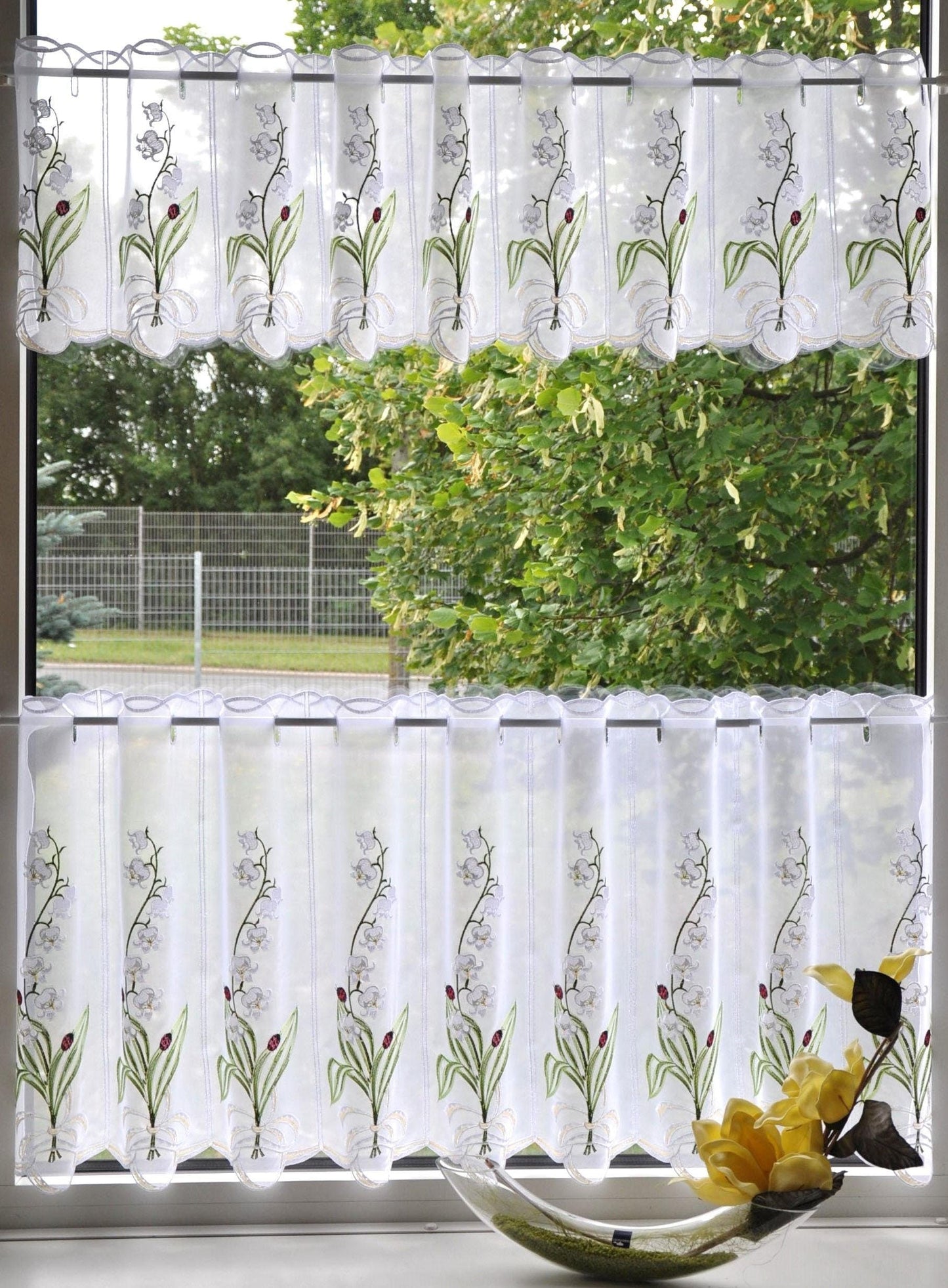 Panel Curtain Lily of the Valley from Stickereien Plauen