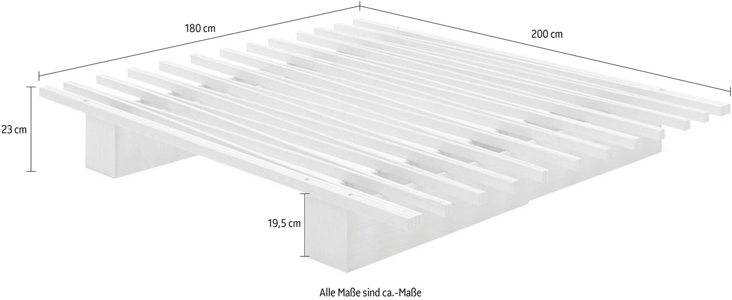 "Tojo-v" Tojo Futon Bed, extendable from 90 - 172 cm