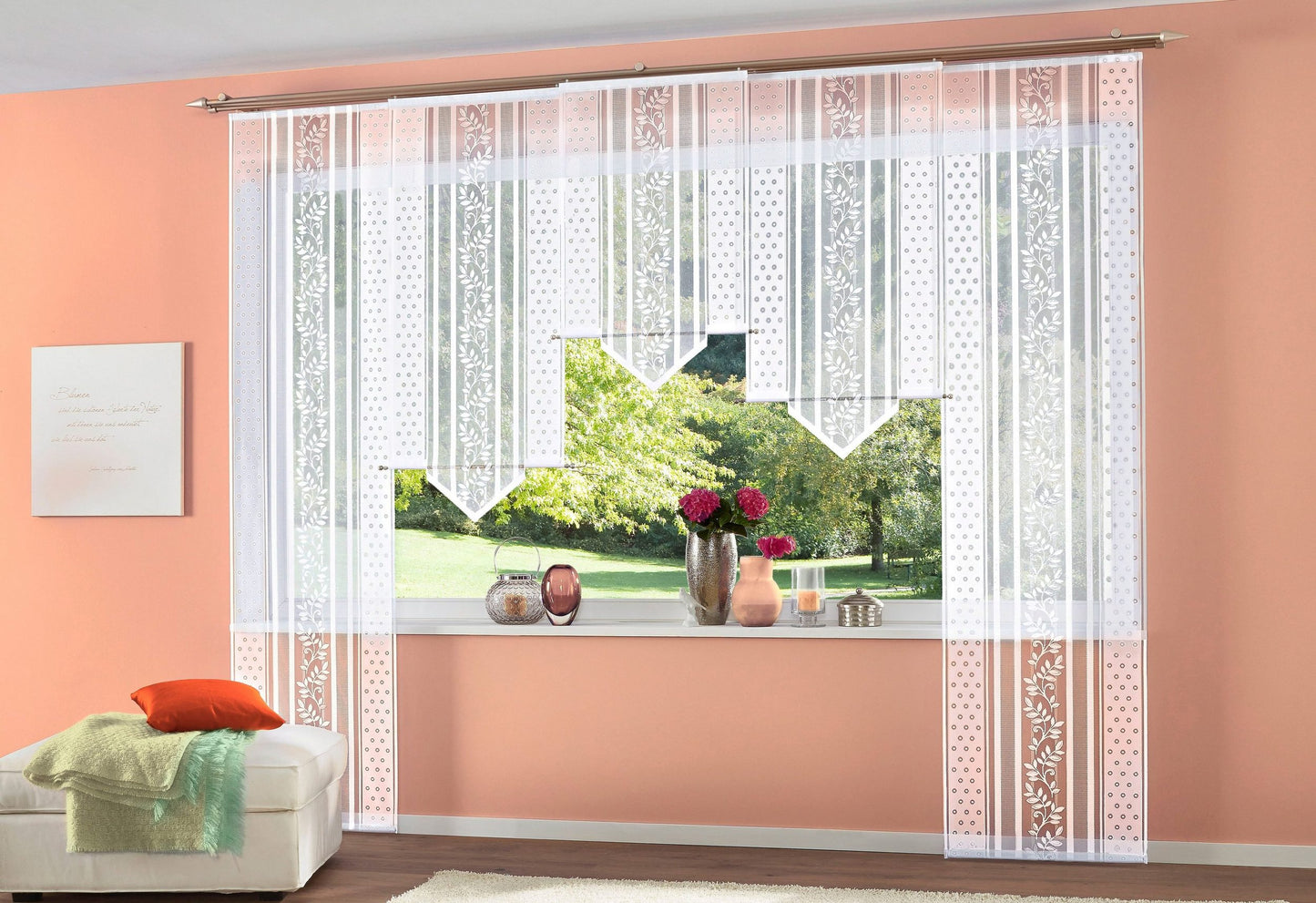 "Flora-Spitz" Sliding transparent Curtain 180x60 cm from VHG