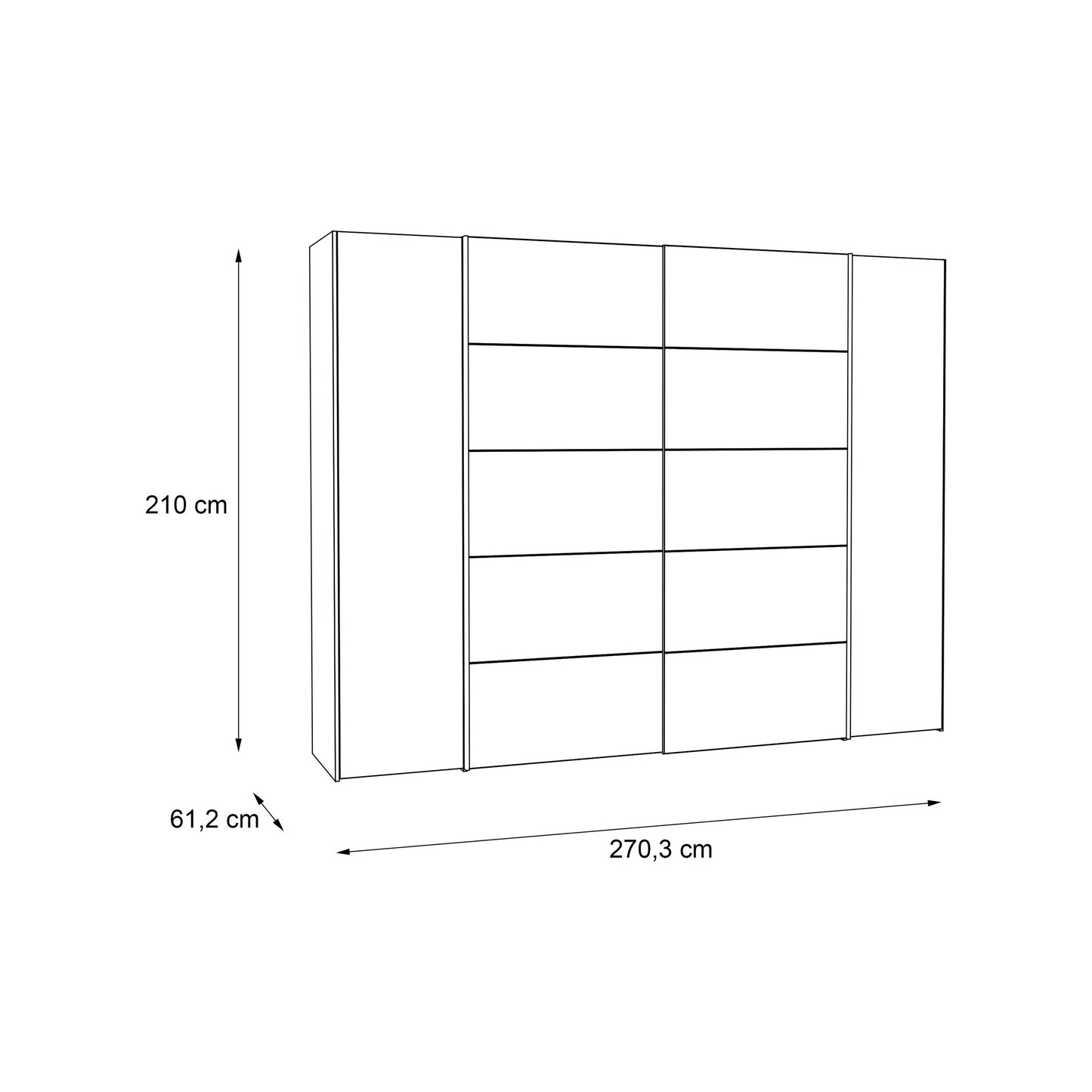 "Narago" Sliding Door Wardrobe by FORTE