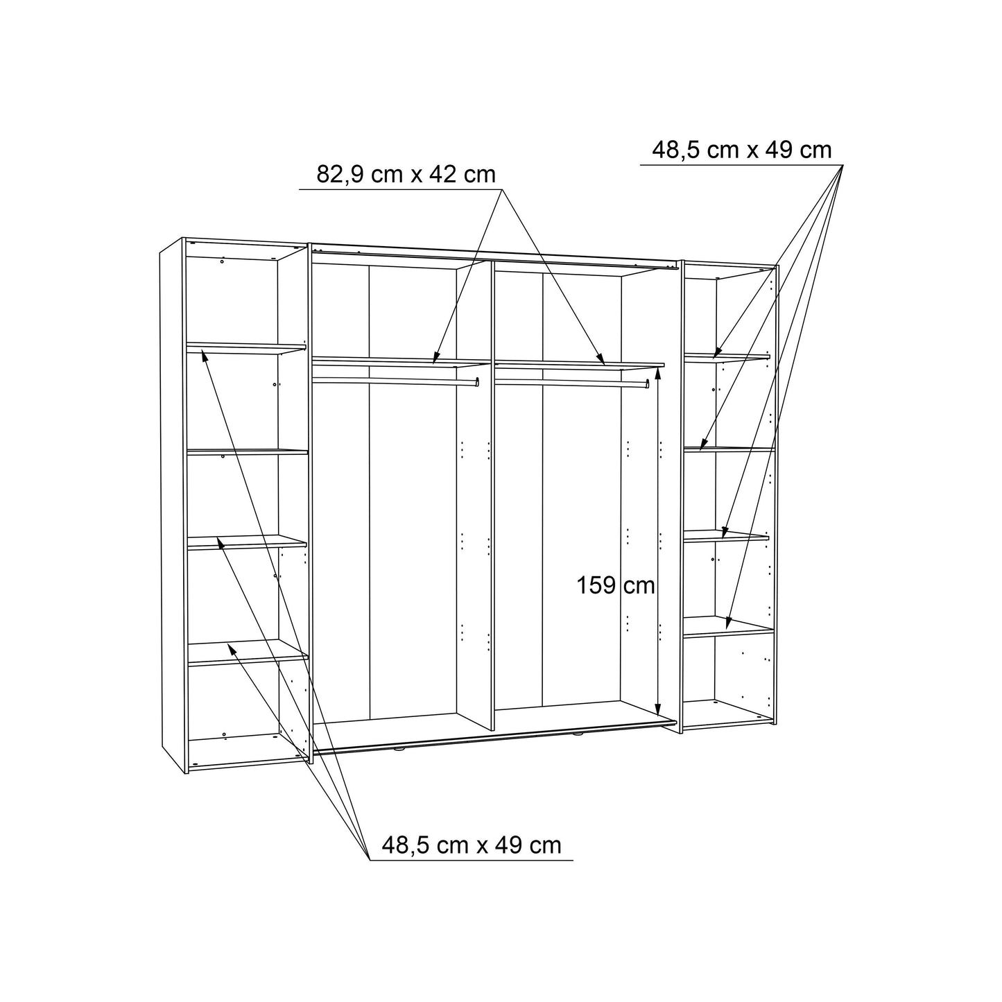 "Narago" Sliding Door Wardrobe by FORTE