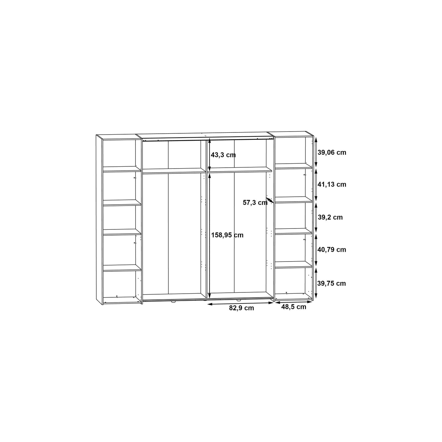 "Narago" Sliding Door Wardrobe by FORTE