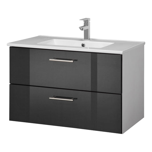 "Trento" Washbasin 80x47 Black cm from HELD MÖBEL