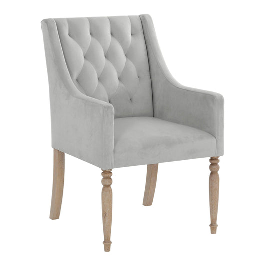 "Tide" Chair, with beautiful upholstery and solid birch wood legs by Home Affaire