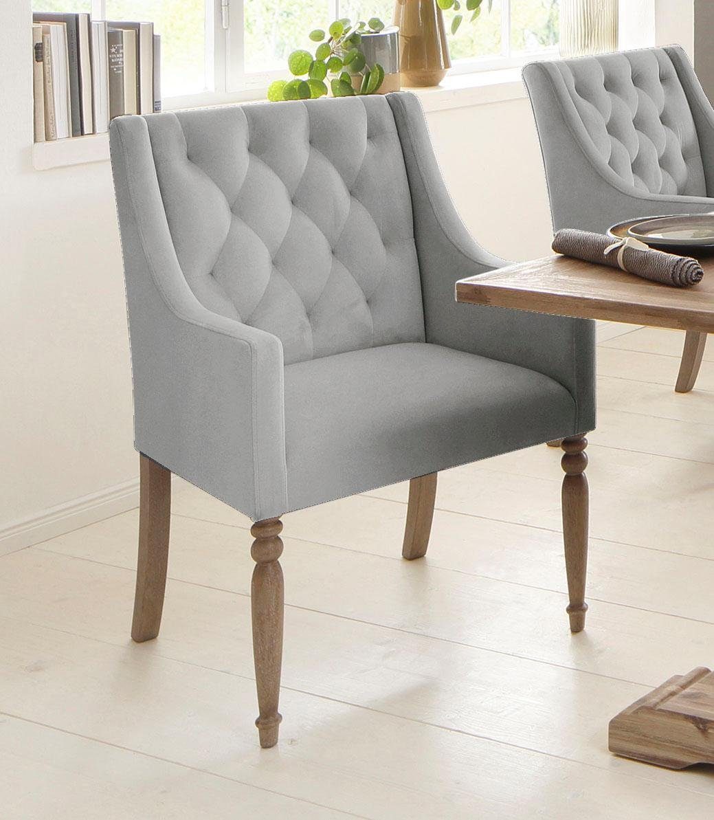 "Tide" Chair, with beautiful upholstery and solid birch wood legs by Home Affaire