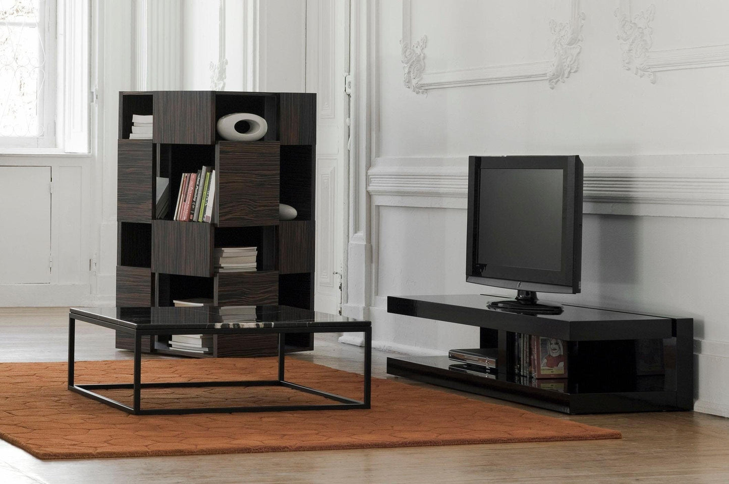 "Prarie" Coffee Table, with Black Marble by TemaHome