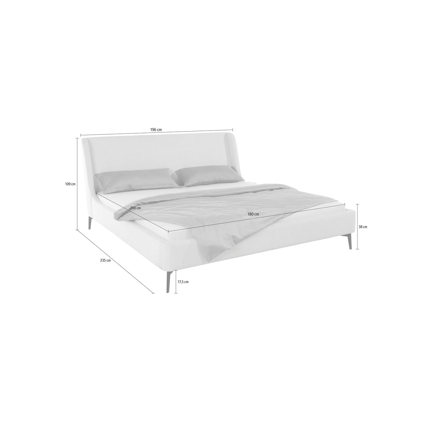"Mayra" Upholstered Bed Width 180 from LeGer Home by Lena Gercke
