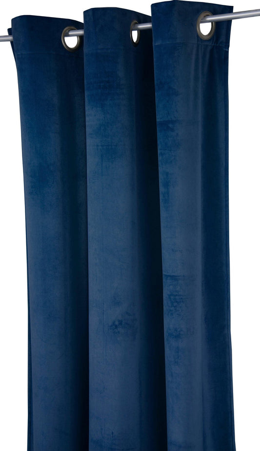 "French Velvet" Curtain Navy Blue
