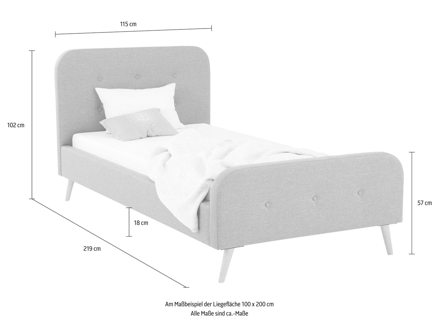 “Amrum” Upholstered Bed from Home affaire