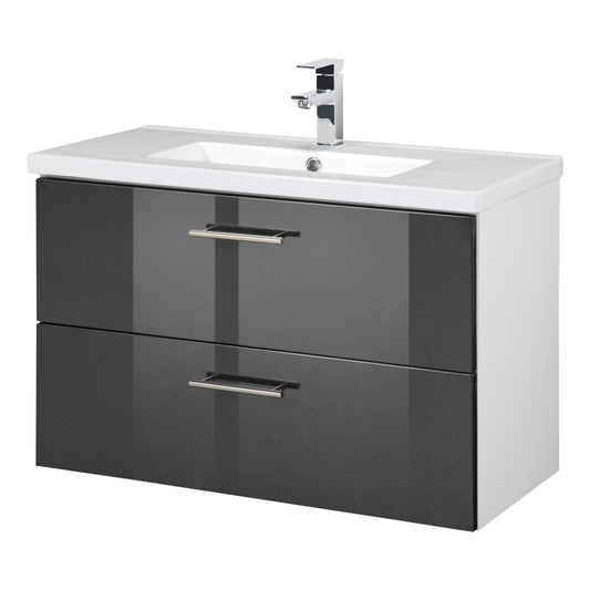“Trento” Washbasin Black 80x36 cm from HELD MÖBEL