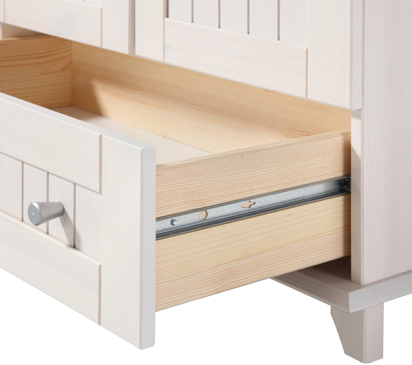 "Venezia" Washbasin Cream color from Welltime , made of solid pine, 2 doors, 1 drawer