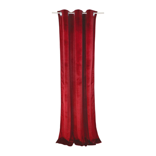 "French Velvet" Curtain Red