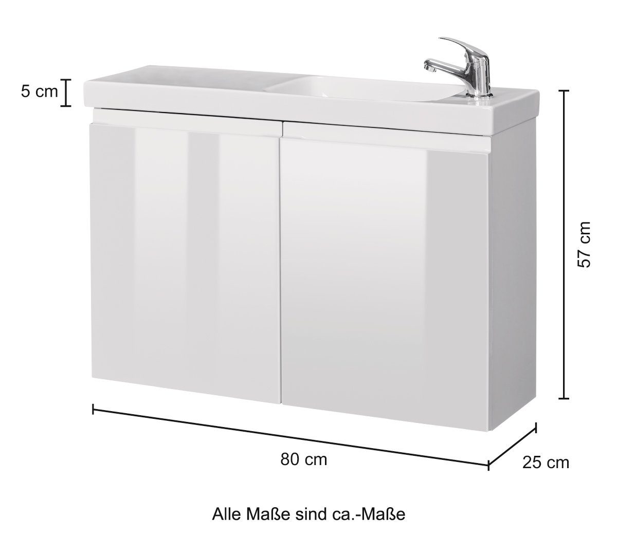 "Merida" Washbasin Width 80 cm from Welltime