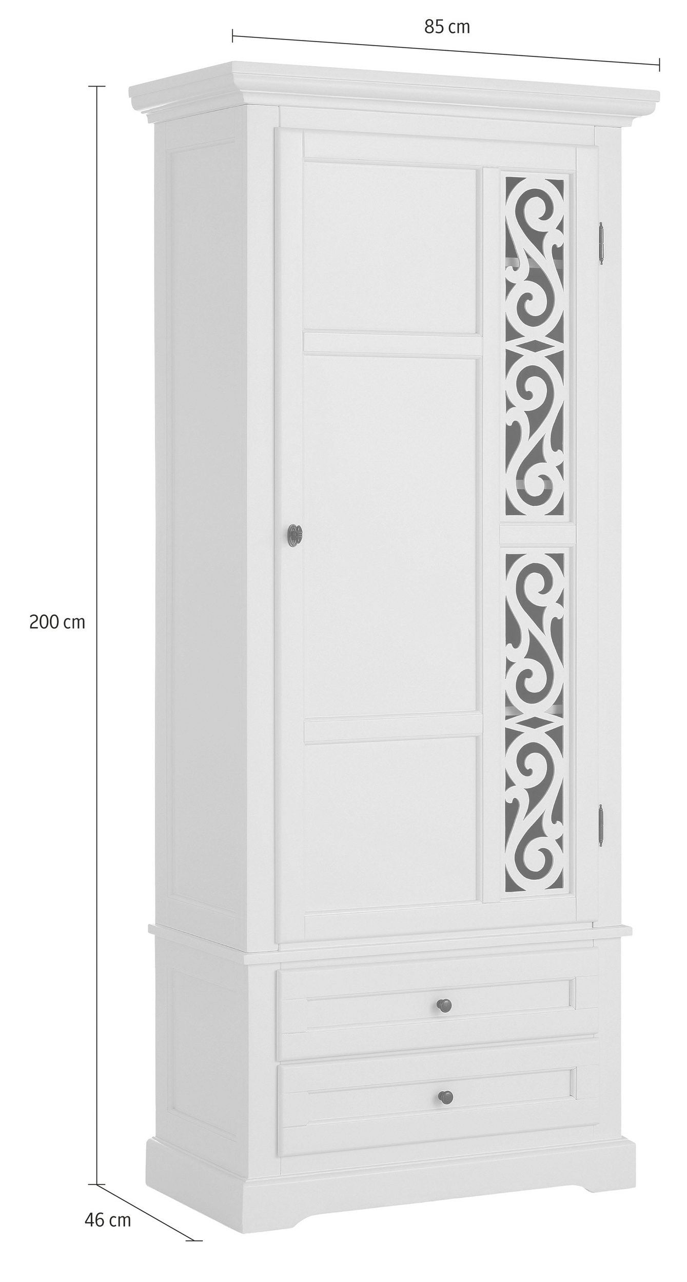 "Arabeske" wardrobe with a beautiful decorative pattern on the door