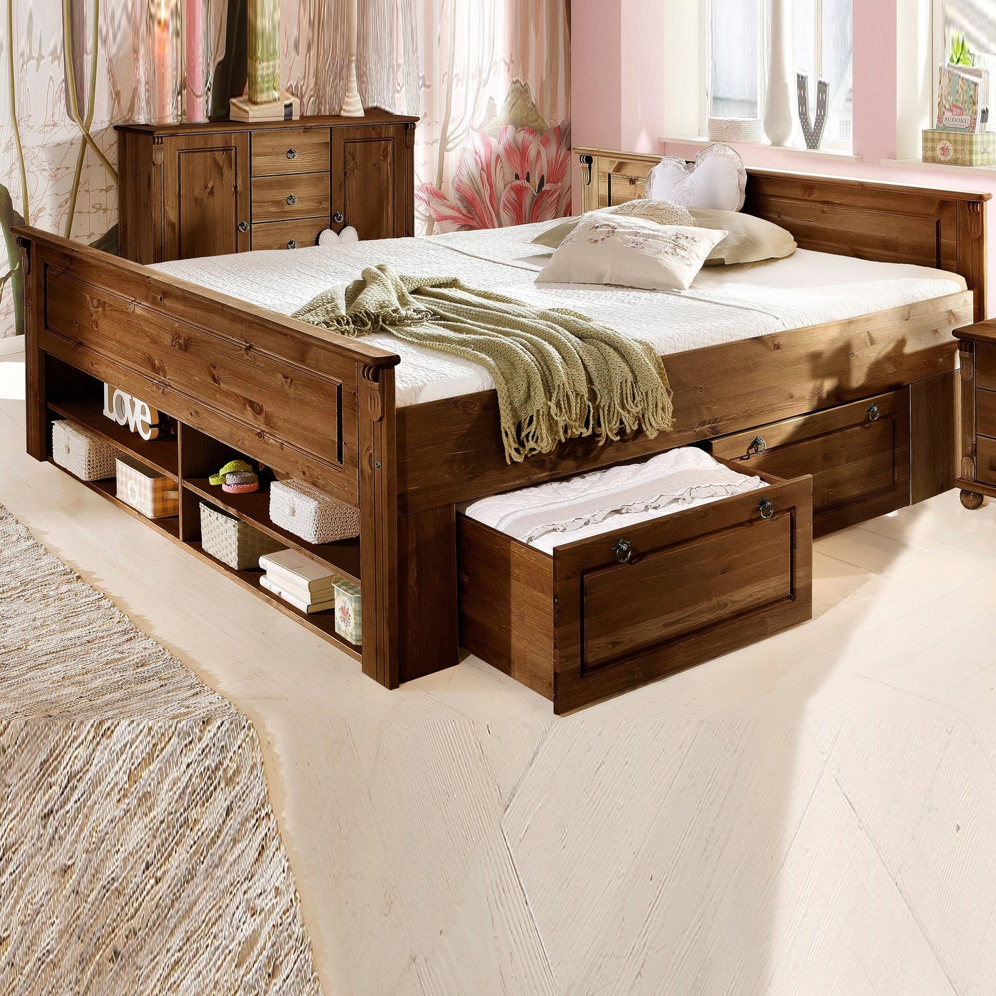 "Tessin" Solid Wood Bed 180/200 cm