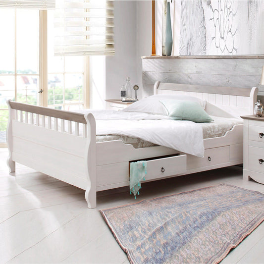 "Roma" Solid Wood Bed 140x200 cm width by Home affaire