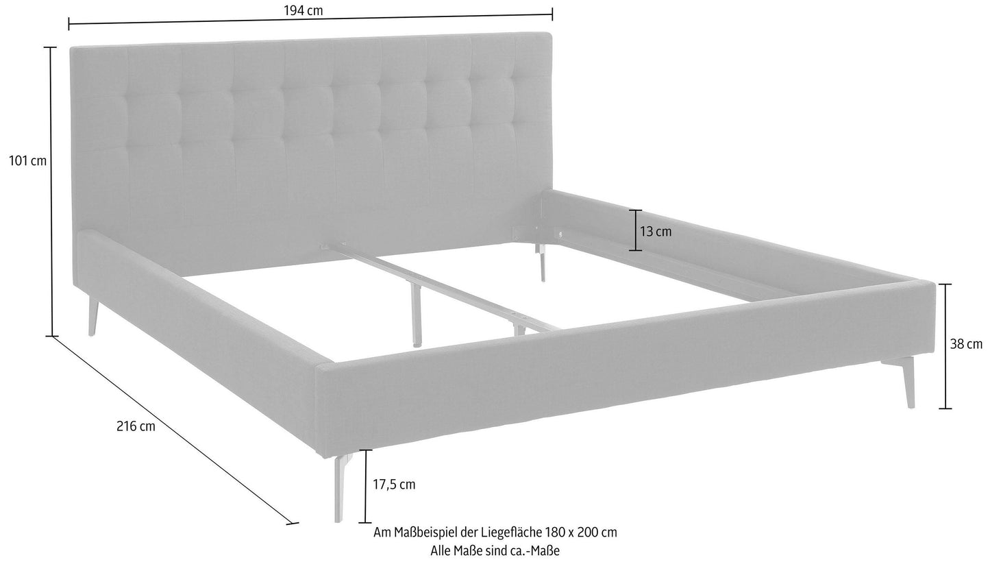 "Sinaloa" Upholstered Bed by Leonique 180x200