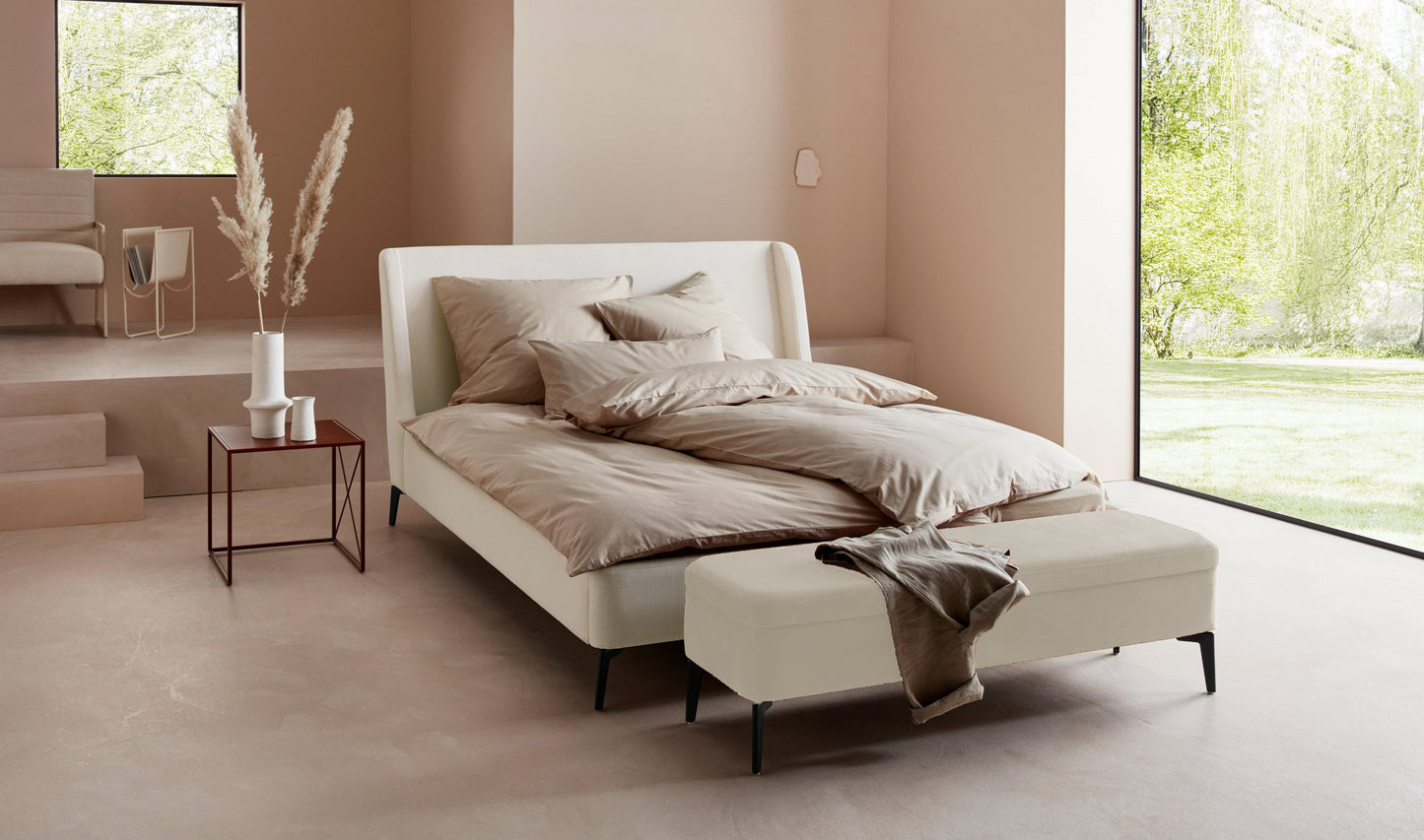 "Mayra" Upholstered Bed Width 140 cm from LeGer Home by Lena Gercke