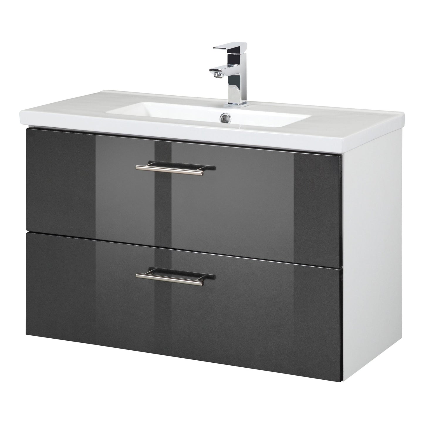 “Trento” Washbasin Black 80x36 cm from HELD MÖBEL