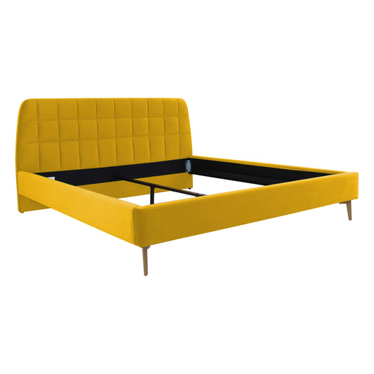 "Abgesteppt" upholstered bed 140x200 cm