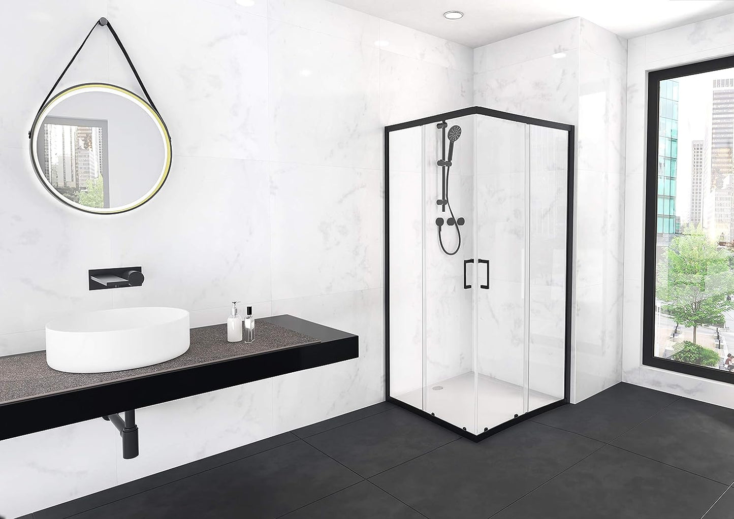 Glass Square Shower Cubicle 90 x 90 x 200 cm from Marwell Factory