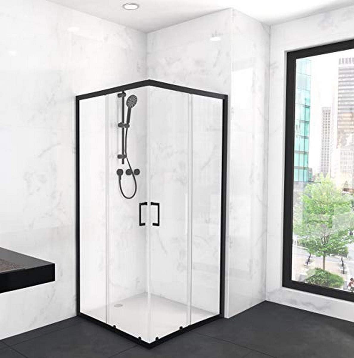 Glass Square Shower Cubicle 90 x 90 x 200 cm from Marwell Factory